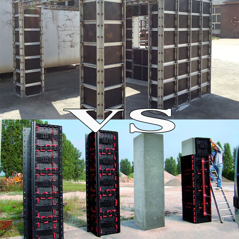 Encofrado de plástico vs. encofrado de aluminio: una comparación exhaustiva