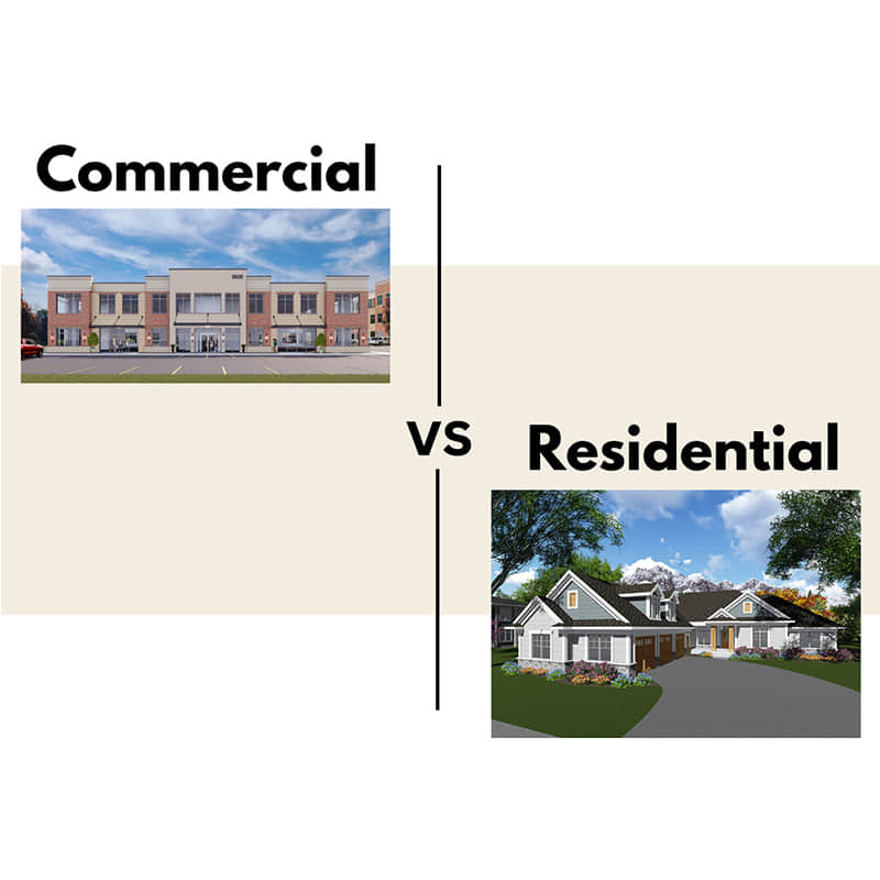 Difference Between Commercial and Residential Construction