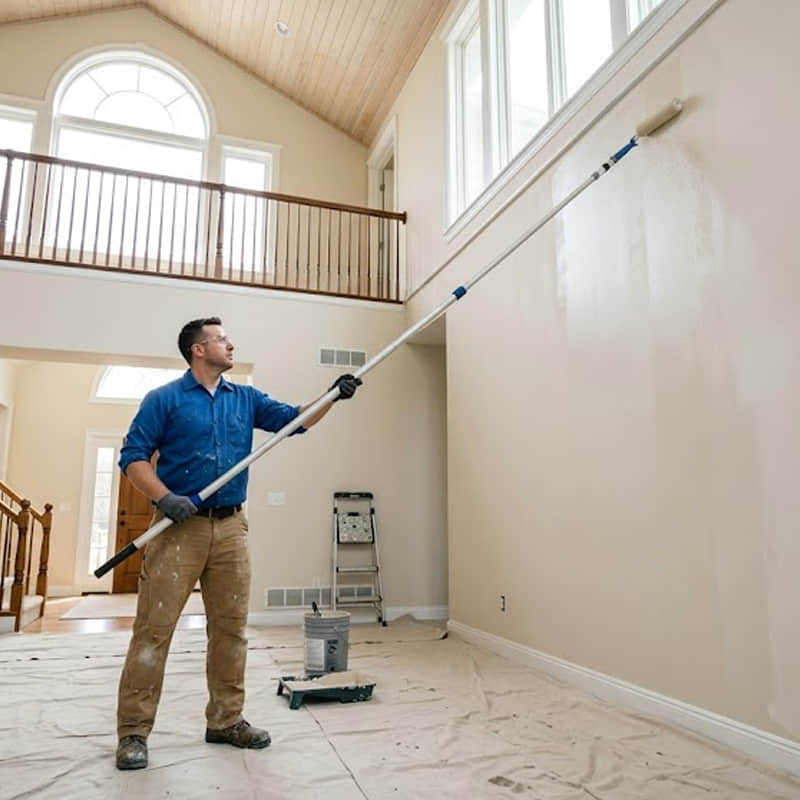 Cómo pintar paredes altas sin andamios: La guía definitiva